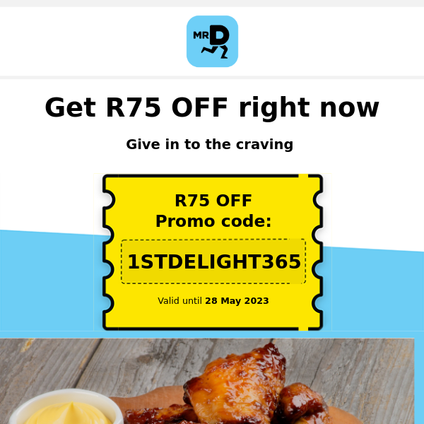 Get a big fat juicy R75 OFF your 1st order 🥳