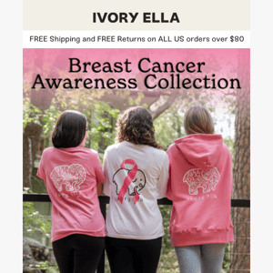 NEW Breast Cancer Awareness Collection 🐘💕