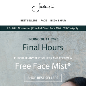 Last Chance: Receive Your Free Mist (Retail Size)