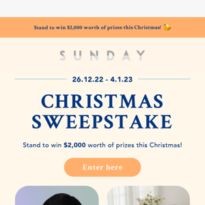 Join us for a special Christmas Sweepstake!