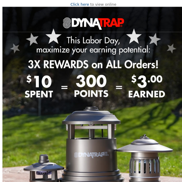 Labor Day Bonus: 3X REWARDS!