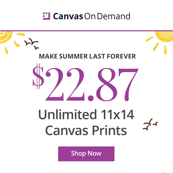 $23 for an 11x14 canvas?! 🤯 Make your summer memories last forever!