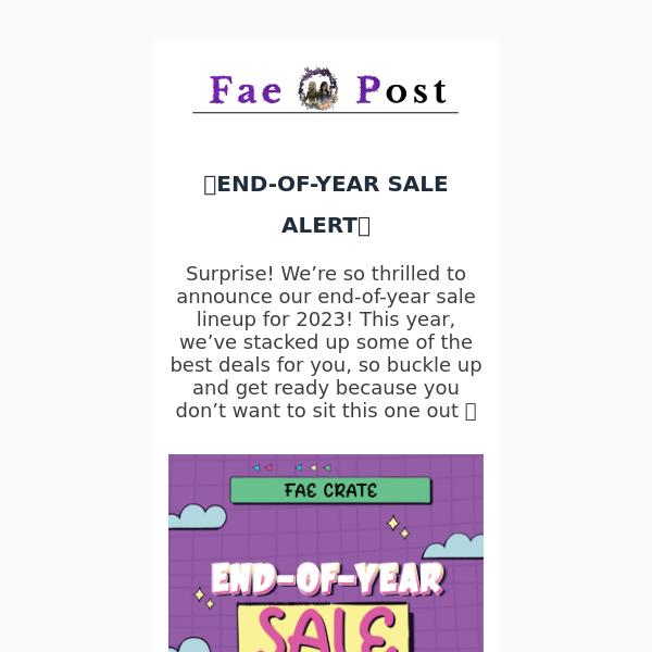 ✨END-OF-YEAR SALE ALERT✨