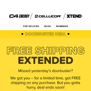 Free Shipping Extended ✨