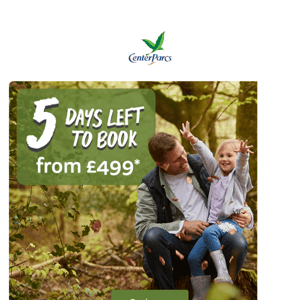 Center Parcs UK, breaks from £499* ends in 5 days!
