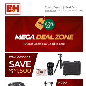 ⏳ A Few Hours Left to Save with Mega Deal Zone!