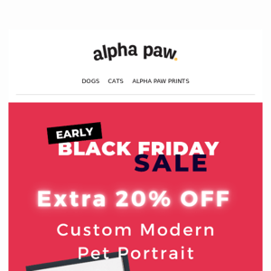 Extra 20% OFF our Custom Modern Pet Portrait