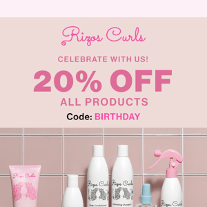 20% Sitewide! Rizos Curls Birthday Sale🤩