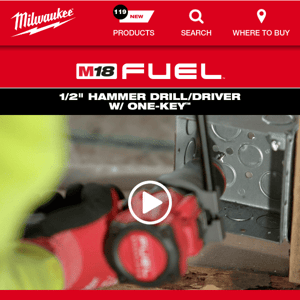 NEW! M18 FUEL™ ½” Hammer Drill/Driver w/ ONE-KEY™