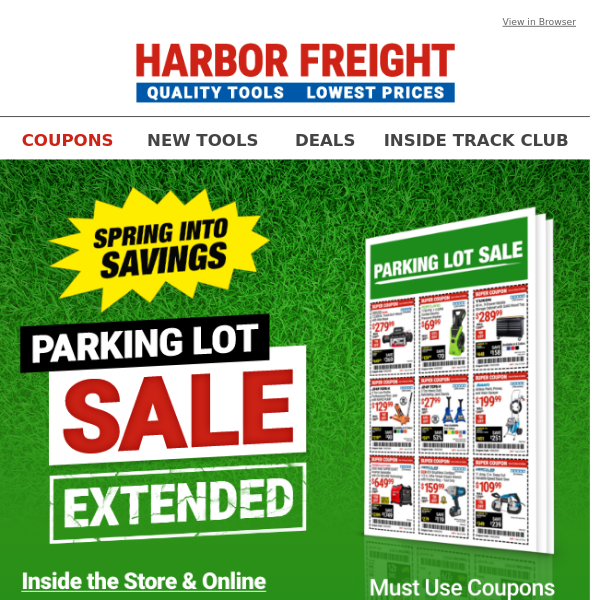 Extra Savings Alert: HUGE PARKING LOT SALE EXTENDED!