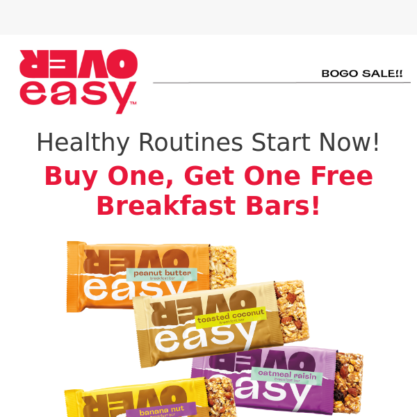 🚨 Buy One, Get One FREE Breakfast Bars Sale is Live! 🚨