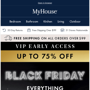 Up to 75% OFF + EXTRA 20% OFF 🖤 VIP ACCESS 