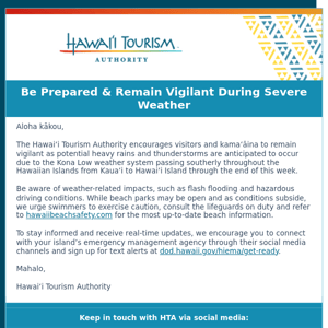 Be Prepared & Remain Vigilant During Severe Weather