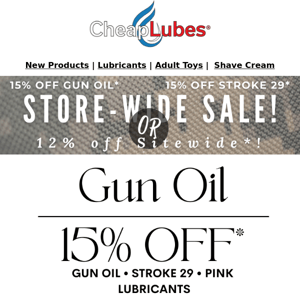 Leap Year Lust: 12% Off Site-Wide or 15% Off Gun Oil!