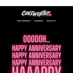 Happy (first purchase) Anniversary! Take 10% off!