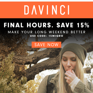 Last call for 15% OFF!