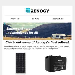 Take a Look at Some Renogy's Bestsellers!