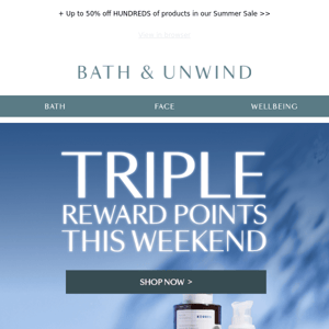 TRIPLE Reward Points this weekend