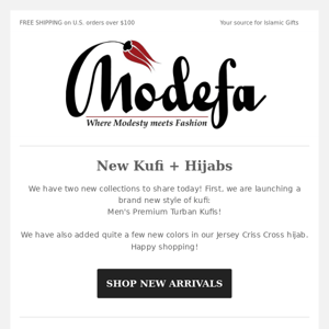 New Arrivals: Kufis & Hijabs