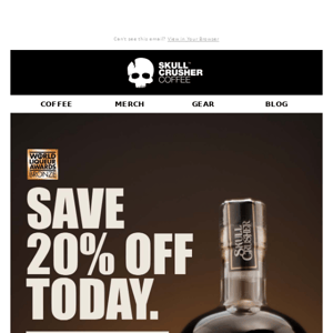 Save 20% off our Coffee Liqueur TODAY