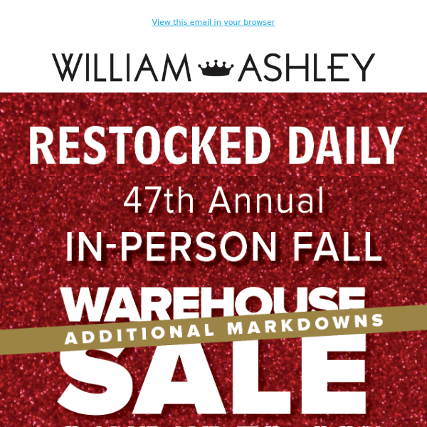 🏃Hurry! Sale Ends December 18! See Tomorrow's Warehouse Sale Daily Deal!✨