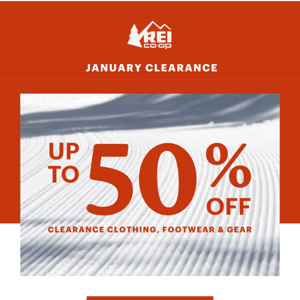 Save Up to 50% on Clearance Clothing, Footwear & Gear