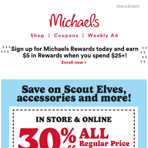 Michaels Coupons - Get 25% OFF in January 2024