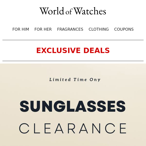 😎  Sunglasses Clearance