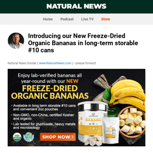 Introducing our New Freeze-Dried Organic Bananas in long-term storable #10 cans