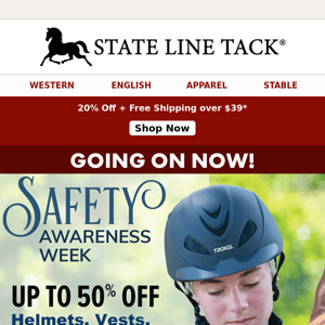 Gear up for Safety with these Fall Savings! 20% Off + Free Shipping