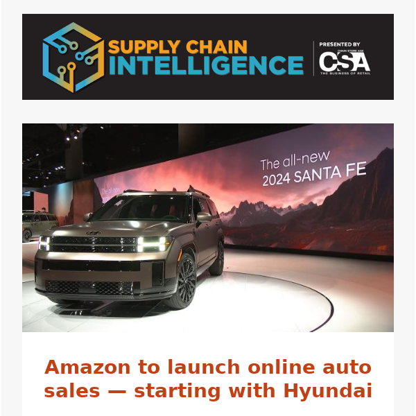 Supply Chain Intelligence: Amazon’s automotive partnership; Albertsons gets fresh with meat