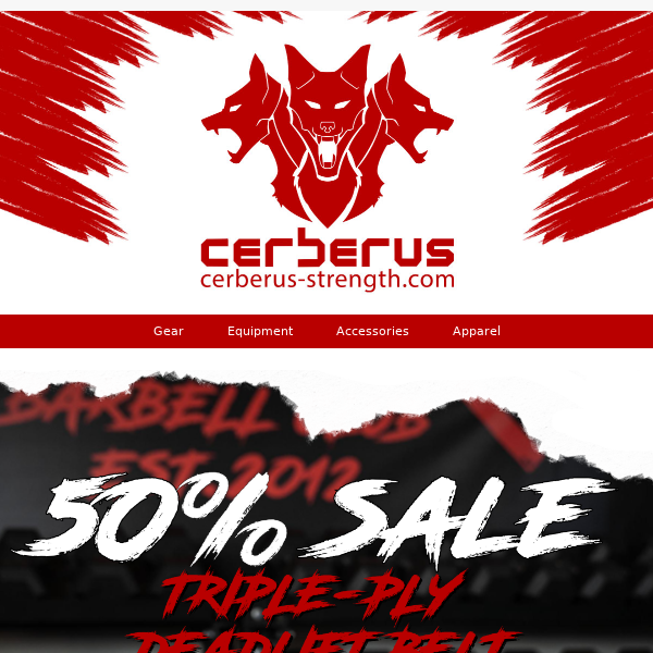 Cerberus Triple-Ply Deadlift Belt 50% Sale 😱