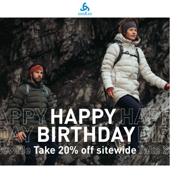 Happy Birthday! Celebrate on us with 20% off