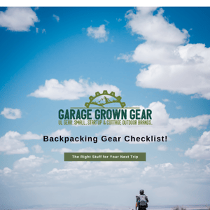 Backpacking Gear Checklist!