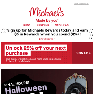 Time is running out! ALL Halloween is 50% off.