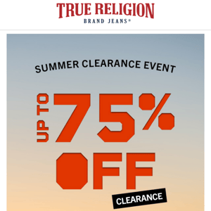 Up To 75% Off Clearance. Click To Shop Your Size