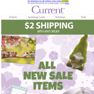 $2 Shipping for our Spring Sale Event!