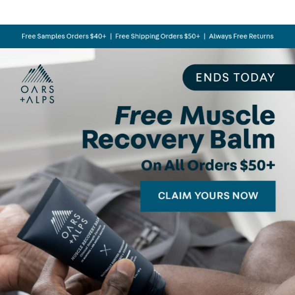 LAST CHANCE: Free Muscle Recovery Balm