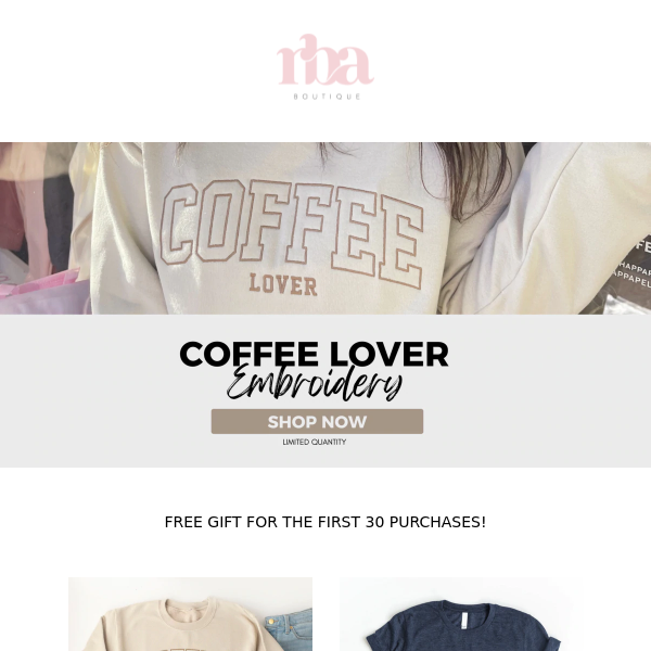 COFFEE LOVER EMBROIDERY CREWNECK IS LIVE!