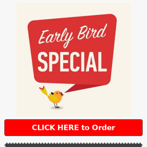 🛒EARLY BIRD🐥SPECIAL! = 15% OFF💰| Healthy & Fresh Meal Prep