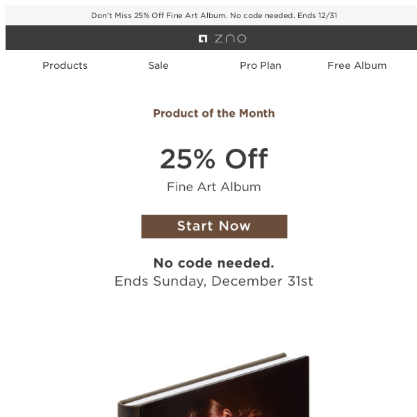 Time’s almost up for 25% Off Fine Art Album!