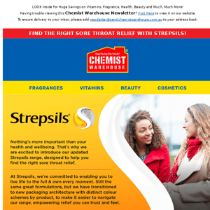 Find the right sore throat relief with Strepsils!