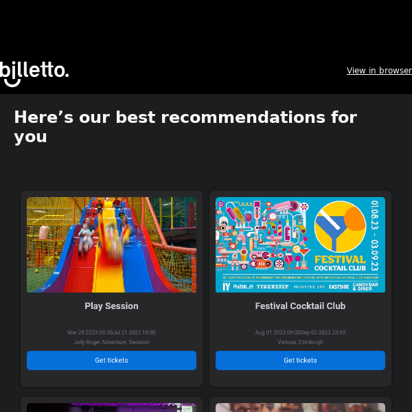 Here’s our best recommendations for you 🤩