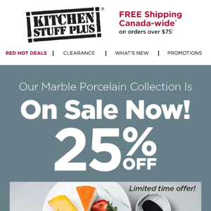 Best-Selling Marble Porcelain Dinnerware Collection Now 25% Off!