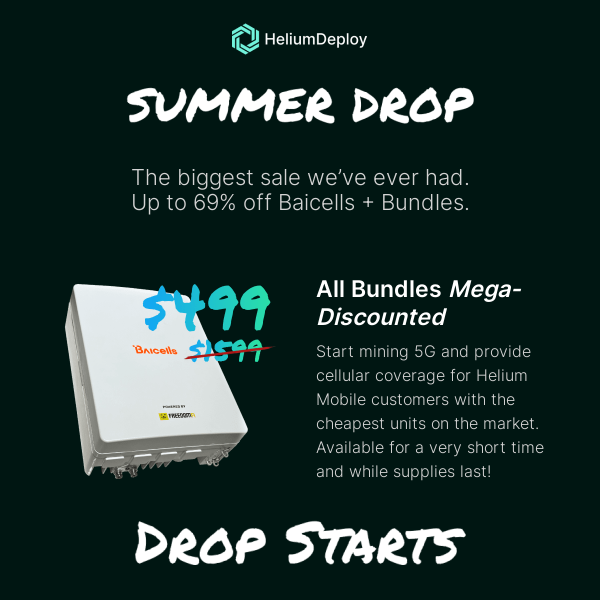 HeliumDeploy Summer Sale - Up to 69% Off 🤯 While supplies last