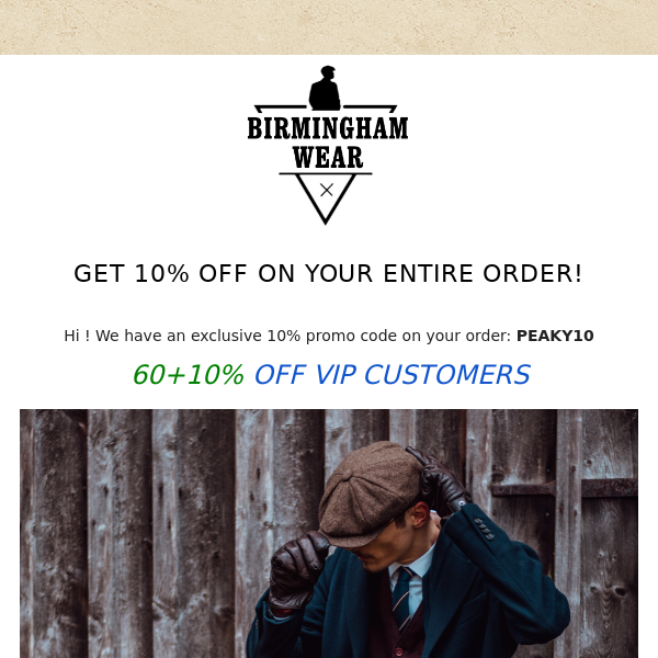 🍁 Autumn Flash Sale Continues: Get 50% Off on Peaky Blinder Style!