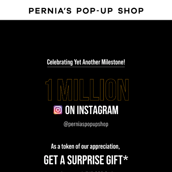 We've hit 1M on Instagram! Here's a GIFT!