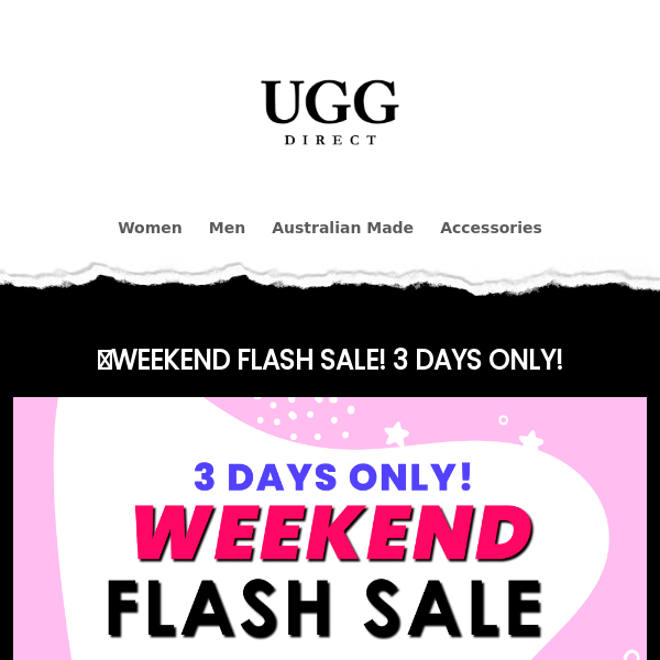 😲Hurry! Limited Stock UGG Weekend Flash Sale is Here!