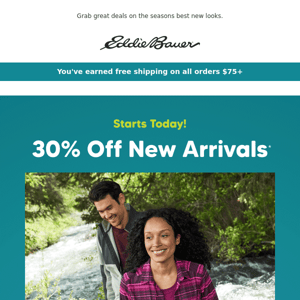 STARTS TODAY! 30% Off New Fall Arrivals