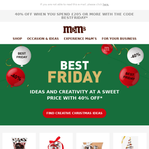 Black Friday: Be inspired by our creative Christmas ideas